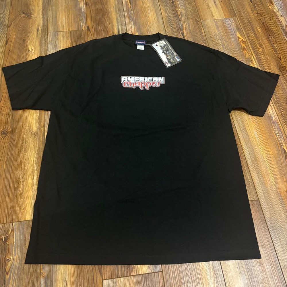 NWT Vintage American Choppers Shirt Mens XL Biker Y2K Black Moto USA NEW